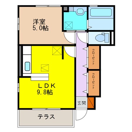 エスポワール Ａ棟の物件間取画像